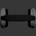 Modern White And Black Over Ear Headphones With Adjustable Headband And Comfortable Ear Cups