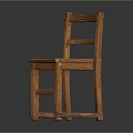 Vintage Wooden Chair With Simple Design And Classic Solid Wood Structure