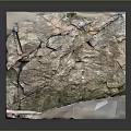 Natural Rock Surface With Detailed Cracks And Rugged Textured Patterns 3d model