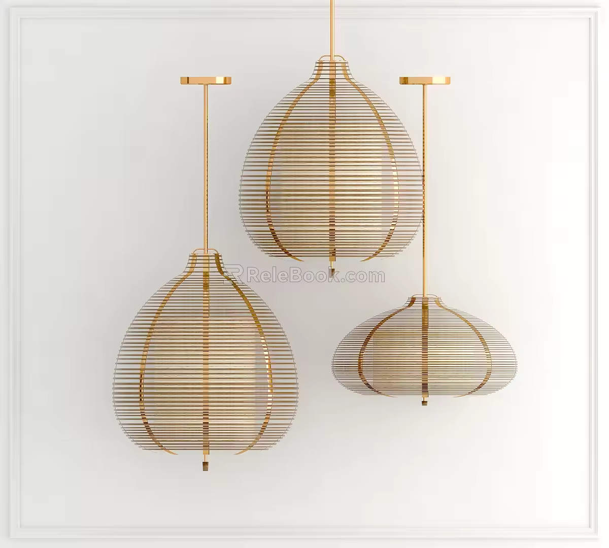 Chandelier Chinese Chandelier Rattan Chandelier Decorative Lamp 3d model
