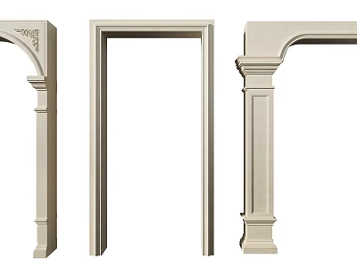 Elegant Door Arch Frames With Various Designs And Decorative Architectural Details 3d model