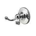 Sleek Chrome Wall Mounted Hook With Round Base And Curved Design