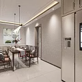 Modern Living Dining Room Interior Design With Sofa Coffee Table TV Cabinet And Plants