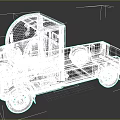 Stylish Compact Electric Truck With Brown Black Exterior Circular Door Patterns And Open Cargo Bed
