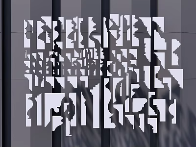 Angular Lines Geometric Pattern Wall Decoration With Modern Design And Light Shadow Effects 3d model