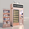 Books Magazines Display Stand With One Mansion Showcase And Shelves