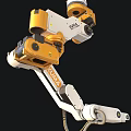 DOBOT White And Yellow Industrial Robotic Arm For Automation Applications 3d model