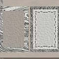 Square Carpet With Zebra Stripe Pattern Black And White Modern Living Room Decorative Rug