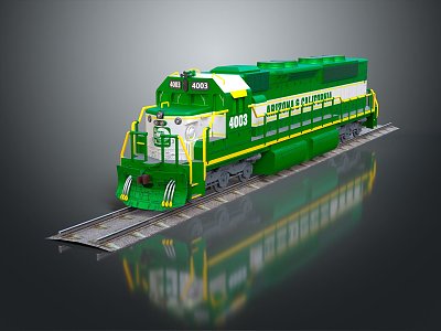 Modern train locomotive magnetic train electromagnetic train future train high-tech train 3d model