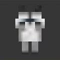 Pixelated Raccoon Character Design With Gray Black Stripes And 3D Render