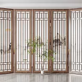 New Chinese Style Screen Partition 3d model