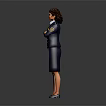 Portrait Of Confident Female Uniformed Officer Standing With Crossed Arms As Subject