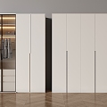 Cream wind wardrobe glass wardrobe 3d model