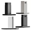 Sleek Modern Black and White Kitchen Range Hoods as Stylish Appliances