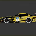 Mercedes Race Car In Golden Black Paint With Rear Wing Number 1 Racing Design