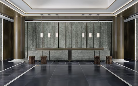 Modern Front Desk 3d model