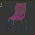 Light Green Upholstered Chair With Vertical Striped Backrest And Golden Metal Legs Modern Design