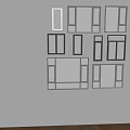 Modern casement window modern window frame aluminum alloy casement window floor-to-ceiling window door and window 3d model