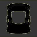 Game Movie Character Wearing Black Tactical Vest With Multiple Pockets And Straps