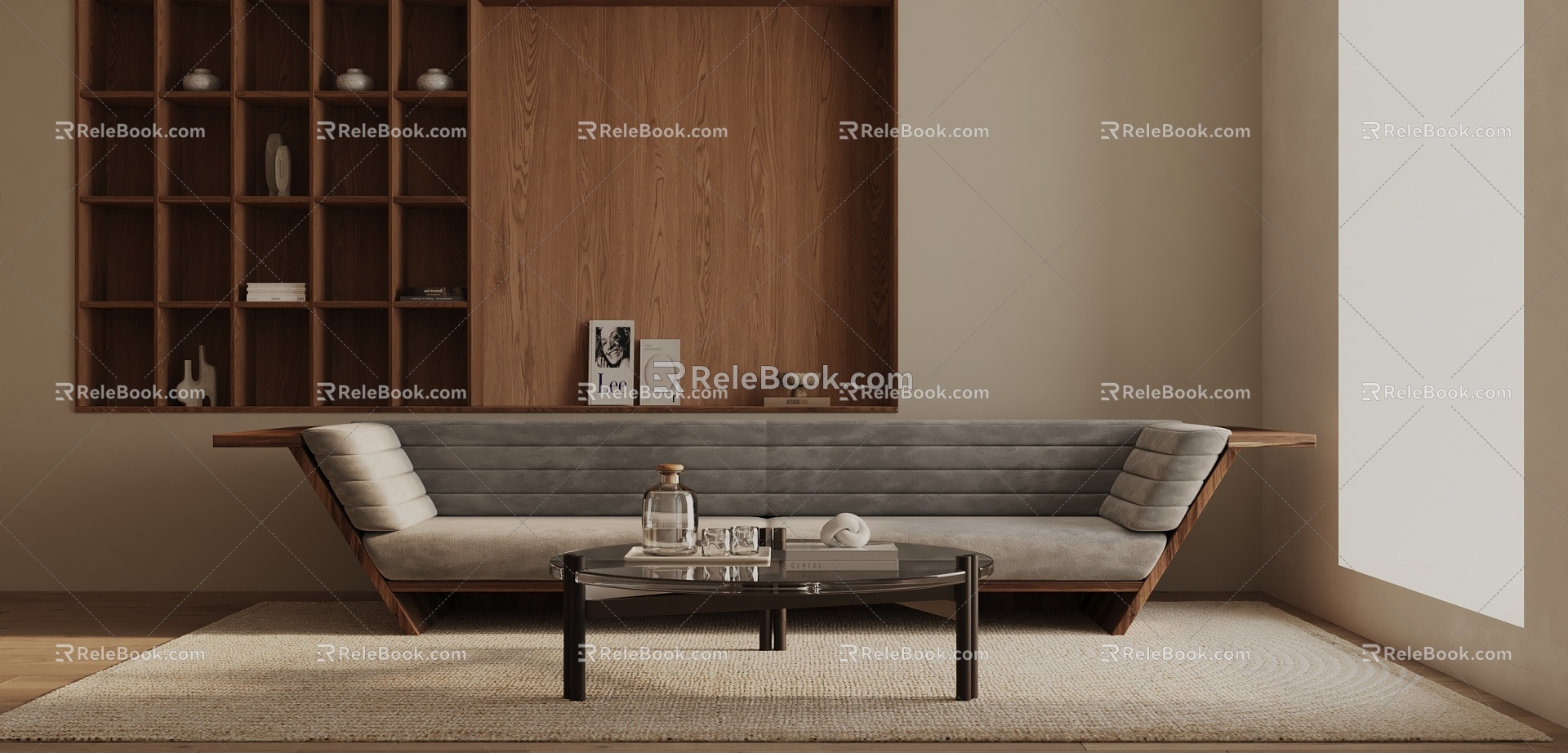 Three-seat sofa 3d model