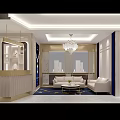 Elegant Modern Jewelry Store Interior With Glass Display Cases Golden Counters And Chandelier Lighting