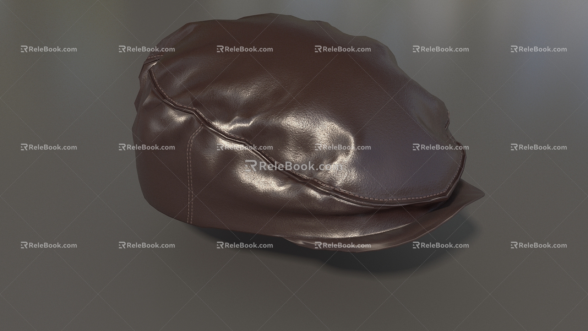 Leather Hat Leather Hat Fashion Hat Casual Hat Cap Low Face Number Low Model Simple Model Game Sub-era Film and Television Level Super Realistic High Precision 3d model