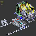 Industrial Equipment With Metal Frame Platform Inclined Structure And Support Components