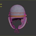 Ancient Warrior Weapon Helmet With Silver Metal And Gold Accents And Protective Ear Guards