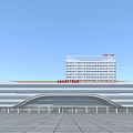 Modern Hospital Building Design Featuring High Rise Tower And Low Rise Connected Structure