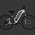Modern White Electric Bicycle with Black Seat and Wide Tires Design