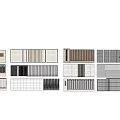 Diverse Building Exterior Wall Designs With Various Textures And Materials 3d model