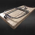 Sturdy Wooden Hardware Tool Mousetrap With Metal Spring And Solid Frame 3d model