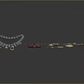 Exquisite Jewelry Collection Featuring Necklace Pendant Earrings Rings And Hairpin With Gemstone Accents