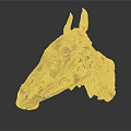 Horse Head Anatomy Model Showing Organs Muscles Skeleton Vessels And Hair Structure