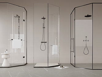 Modern Shower Room Shower Room Rain Partition Shower 3d model