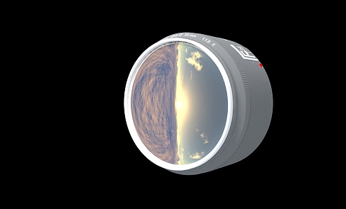 modern camera lens 3d model