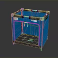Blue Portable Storage Cabinet With Shelves And Wheels For Home Organization