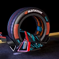 Hankook Tire With Colorful Decorative Patterns And Modern Design Elements 3d model