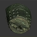 Ancient Bronze Bell Musical Instrument With Two Animal Shaped Decorations And Protruding Dot Patterns