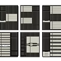 Modern Decorative Cabinets Design With Wooden Frames Marble Panels And Storage Compartments