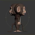 Monkey Cartoon Monkey Anime Monkey Stylized Monkey Fantasy Style Monkey Toy 3d model