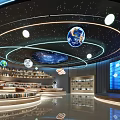 modern library 3d model