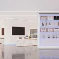 Modern Industrial Interior With Blue Flooring White Pillars And Technical Equipment
