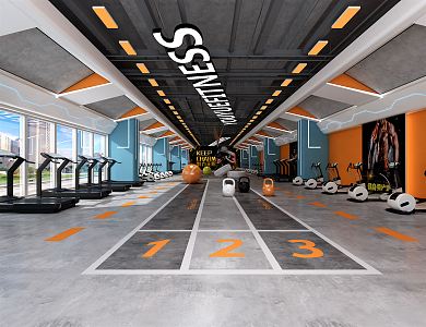 INDUSTRIAL LOFT GYM 3d model