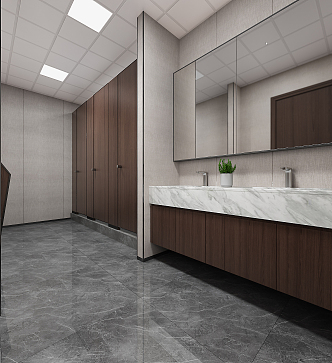 Modern Toilet Office Toilet 3d model