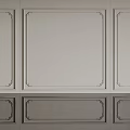 Decorative Gypsum Molding Design For Interior Wall With Rectangular Frame And Ornate Patterns 3d model