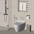 Smart toilet toilet 3d model