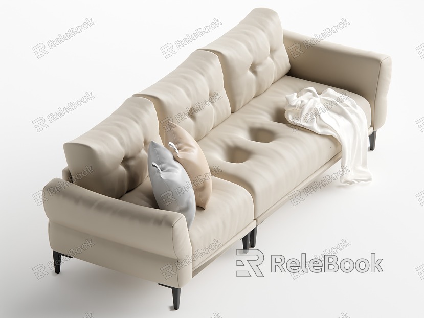 Middle-style multiplayer sofa model