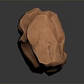 Handcrafted Stone Wood Decorative Art Piece With Textured Reddish Brown Abstract Form