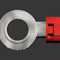 High Quality Silver Metal Ball Valve With Red Handle For Industrial Pipeline Fitting